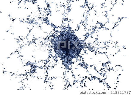 Splashing water. Water explosion or bang on isolated background. Splashing water. Water explosion or bang on isolated background. 118811787