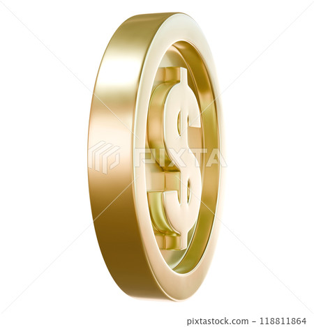 Golden coin. Golden money. 3d rendering - Stock Illustration [118811864 ...