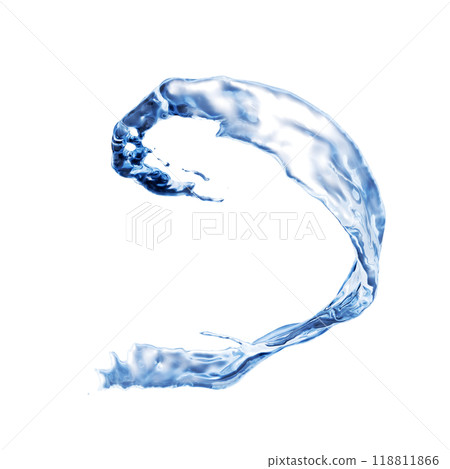 Splashing water flows in a spiral. Twisted water splash. Splashing water flows in a spiral. Twisted water splash. 118811866