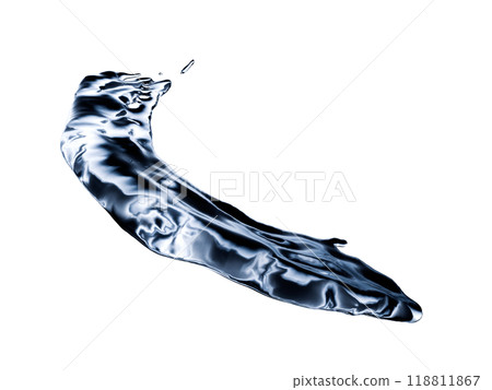 Splashing water flows in a spiral. Twisted water splash. 118811867