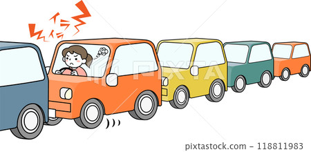 女司機塞車鬱悶 118811983