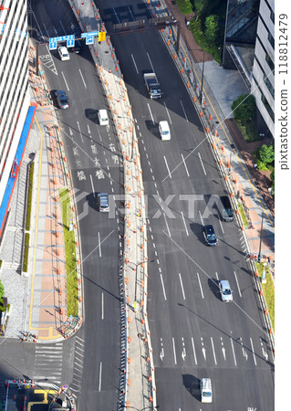 Aerial view of Tsukiji Ring Road 118812479