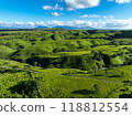Vast hills and grasslands of "Oshidoishi Hill" in Minamioguni, Aso 05 118812554