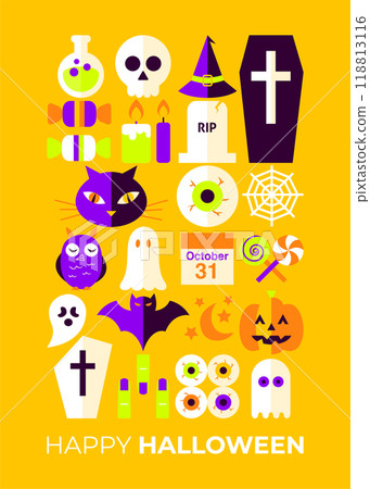 Happy Halloween Cute Card 118813116