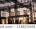 變電所日落剪影 118813448