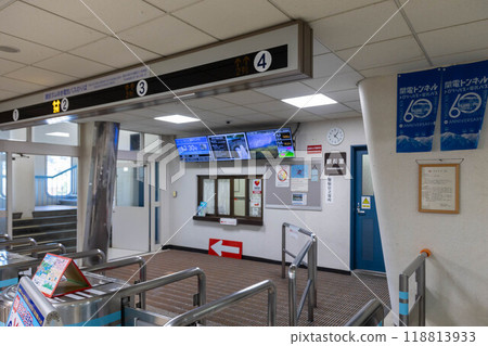 Ticket gate at Ogizawa Station, Omachi City, Nagano Prefecture 118813933