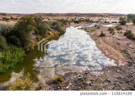 Clouds reflected in the Fish River 118814189