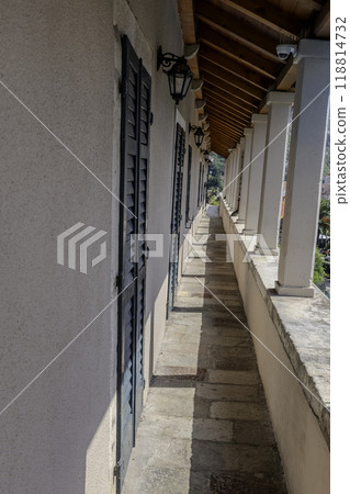 Montenegro, Kotor. Promenade facing the Bay of Kotor 118814732