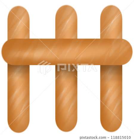 A minimalistic pastel brown wooden fence in a vintage style 118815010