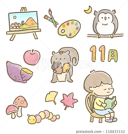 設定 11 月的圖標 設定 11 月的圖標 118815132