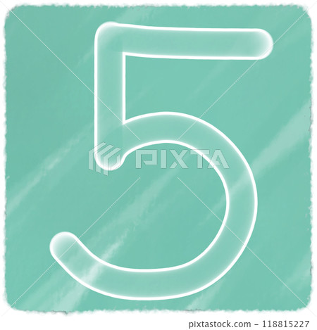 Transparent white number five on a watercolor background Transparent white number five on a watercolor background 118815227