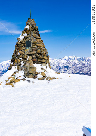 長野縣白馬村、北阿爾卑斯琴見山、雪山登山、地藏頭、高妻山 長野縣白馬村、北阿爾卑斯琴見山、雪山登山、地藏頭、高妻山 118815928