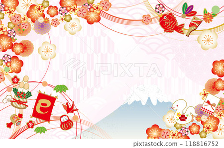 2025年蛇年新年快樂背景圖 2025年蛇年新年快樂背景圖 118816752