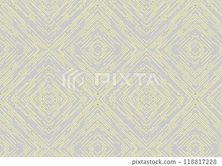 帶有小方塊的菱形圖案背景（黃色和灰色） 118817228