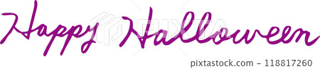 萬聖節快樂草書英文字母 118817260