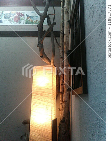 Hokkaido, Shakotan, Nagomi-no-Yado Iida, corner of the stairs, Japanese paper lighting 118817371