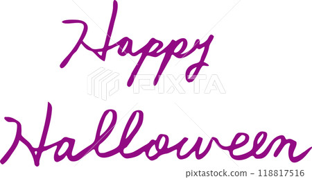 Happy Halloween Happy Halloween Cursive English letters Happy Halloween Happy Halloween Cursive English letters 118817516