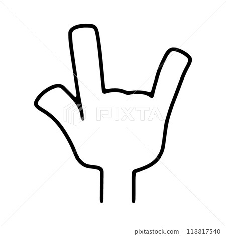 右手做手勢表達愛的圖標 118817540