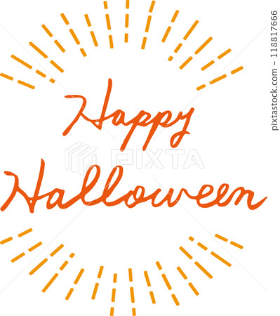 Happy Halloween Happy Halloween Cursive English letters 118817666