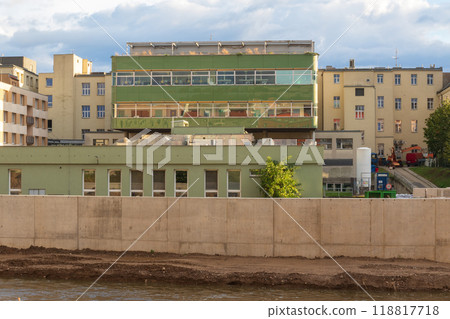 Hospital building where patients were evacuated during a floods after storm Boris, Brno, September 15,2024 Hospital building where patients were evacuated during a floods after storm Boris, Brno, September 15,2024 118817718