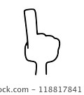 Pointing right hand icon 118817841