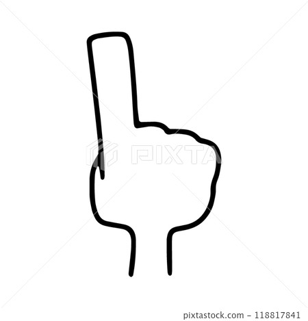 Pointing right hand icon 118817841