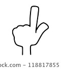 Left hand icon pointing index finger 118817855