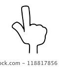 Right hand icon pointing with index finger 118817856