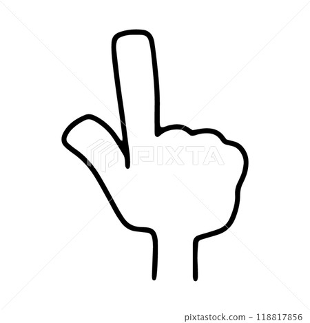 Right hand icon pointing with index finger 118817856