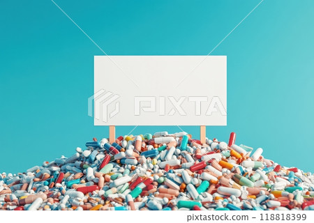 A pile of colorful pills on a background A pile of colorful pills on a background 118818399