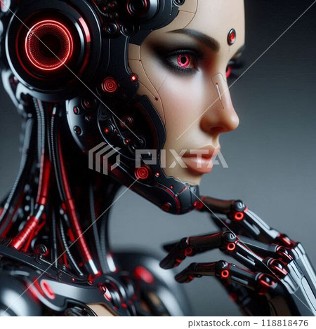 A futuristic android created using AI A futuristic android created using AI 118818476
