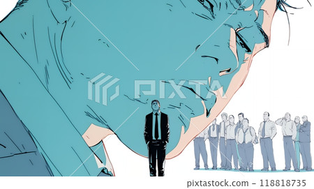 商務人士在工作上發生衝突 商務人士在工作上發生衝突 118818735