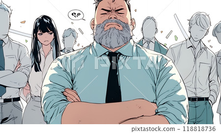 商務人士在工作上發生衝突 商務人士在工作上發生衝突 118818736