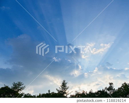 A rare meteorological phenomenon: crepuscular rays A rare meteorological phenomenon: crepuscular rays 118819214