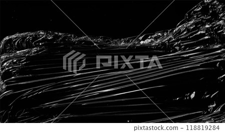 Vector texture of plastic film on dark background 118819284