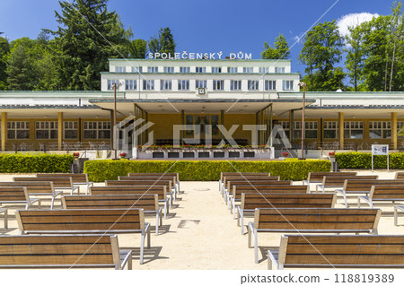 Luhacovice, picturesque spa town in Southern Moravia, Czech Republic 118819389