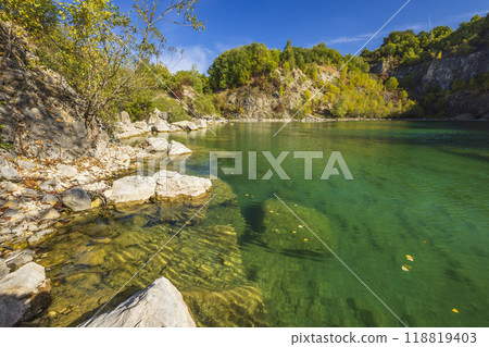 Benatina travertine, natural monument and protected landscape area Vihorlat, Slovakia Benatina travertine, natural monument and protected landscape area Vihorlat, Slovakia 118819403