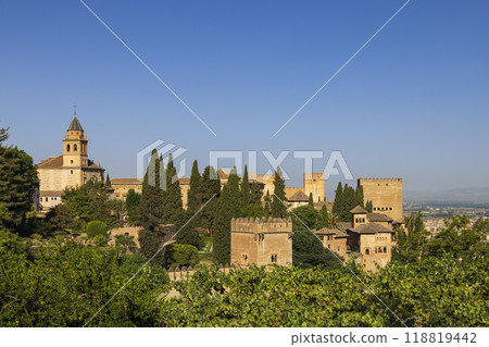 Alhambra, Generalife and Albayzin, UNESCO site, Granada, Andalusia, Spain 118819442