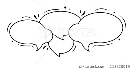 Black and white speech bubble_06 Black and white speech bubble_06 118820019