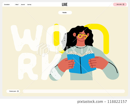 Creative Workspace: Video Conference, modern flat vector concept illustration of person engaging in virtual business meeting Connectivity, collaboration, digital interaction, remote work, productivity Creative Workspace: Video Conference, modern flat vector concept illustration of person engaging in virtual business meeting Connectivity, collaboration, digital interaction, remote work, productivity 118822157