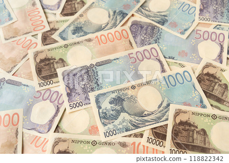 鈔票背景素材鈔票現金新鈔背面 118822342