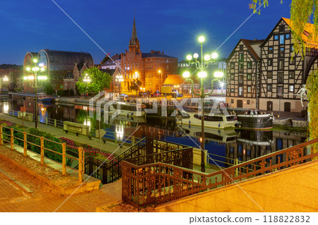 Bydgoszcz at Night with Half-Timbered Houses, Poland 118822832