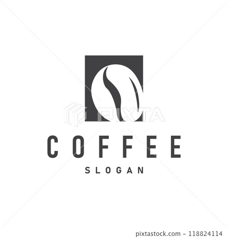 vintage retro design logo coffee bean drink simple concept illustration template vintage retro design logo coffee bean drink simple concept illustration template 118824114