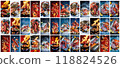 Mega collection of 36 social media story background. used for seafood restaurant advertising 118824526