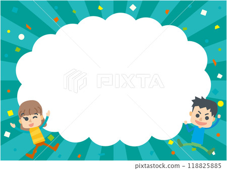 A colorful and lively background image of concentrated lines 118825885