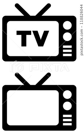 TV Icon Black 118826044