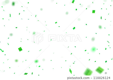 綠色五彩紙屑材料 118826124