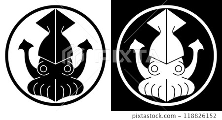 Vector illustration in squid crest style. 118826152