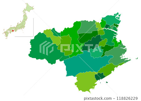 德島日本地圖綠色圖標 德島日本地圖綠色圖標 118826229