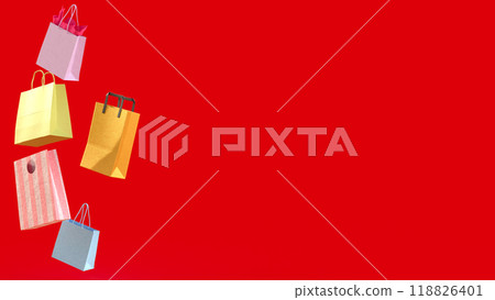 The Shopping bag for sale or advertising concept 3d rendering. The Shopping bag for sale or advertising concept 3d rendering. 118826401